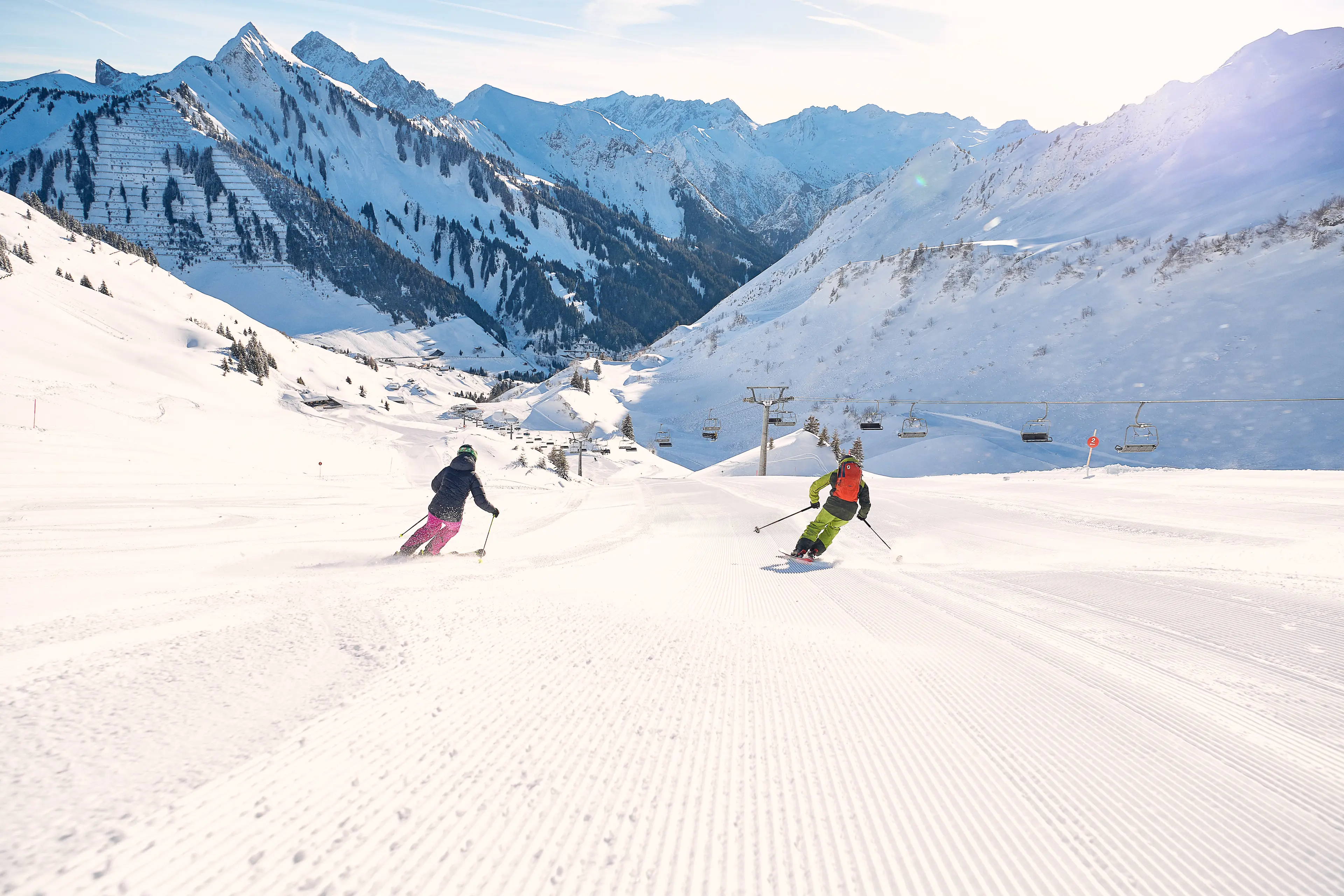 Skifahren in Faschina